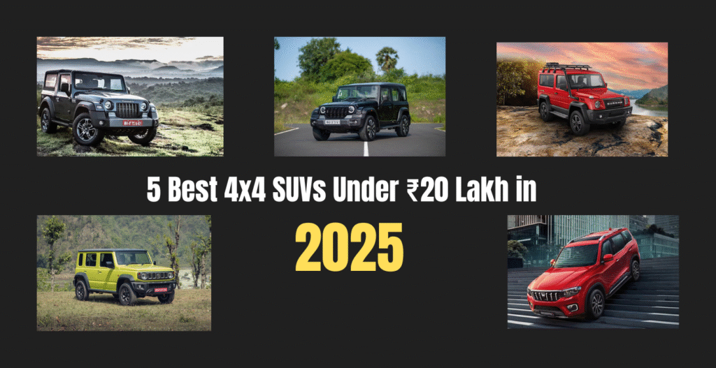 5 Best 4x4 SUVs Under ₹20 Lakh in 2025