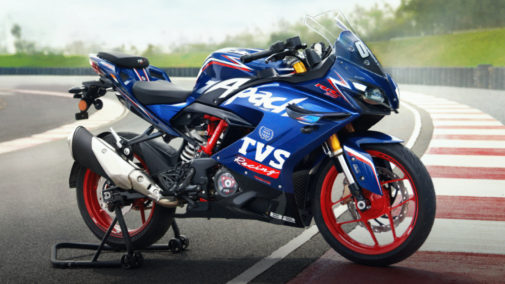 Sepang Blue रंग में Updated TVS Apache RTR 310 बाइक, एडवांस फीचर्स और स्पोर्टी डिजाइन के साथ