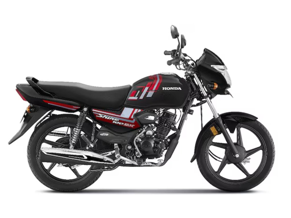 Honda Shine 100 DX ब्लैक कलर में नई कम्यूटर बाइक