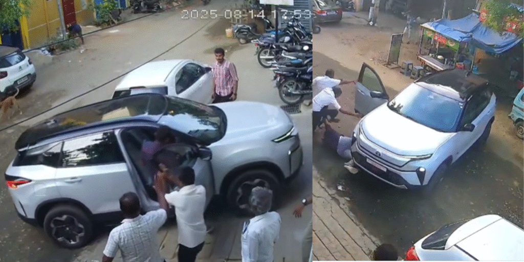 Tata Harrier EV Summon Mode Mishap in Tamil Nadu