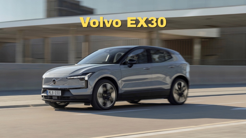 वोल्वो EX30 इलेक्ट्रिक SUV थॉर’स हैमर LED हेडलाइट्स और एयरोडायनामिक व्हील्स के साथ