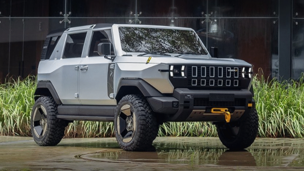 Mahindra Vision T electric Thar SUV concept with rugged exterior and modern design