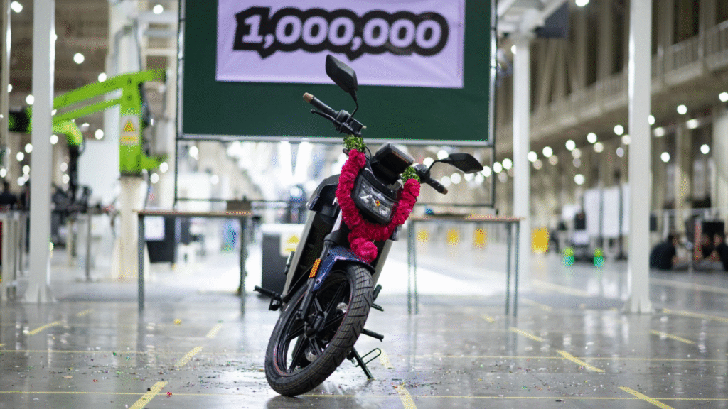 Ola Electric Roadster X+ Special Edition Midnight Blue with Red Accents