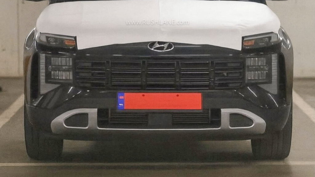 2025 नई जनरेशन Hyundai Venue का फ्रंट लुक लीक