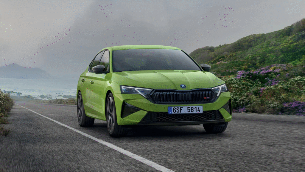 Skoda Octavia RS 2025 India model with sporty design