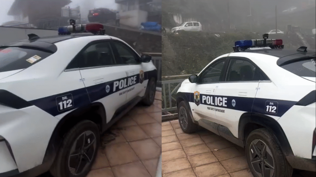 Himachal Police EV Car - Tata Curvv EV Side view