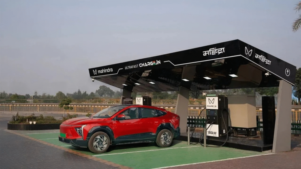 Mahindra Charge_IN Ultra-Fast EV Charging Station on Indian Highway