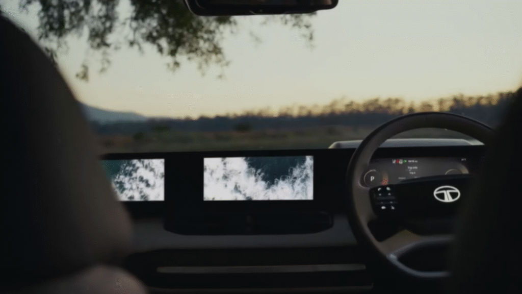 Tata Sierra three-screen dashboard interior teased