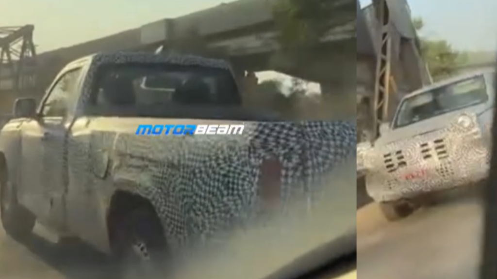 Mahindra Scorpio N आधारित Pickup Truck भारत में टेस्टिंग के दौरान स्पॉट