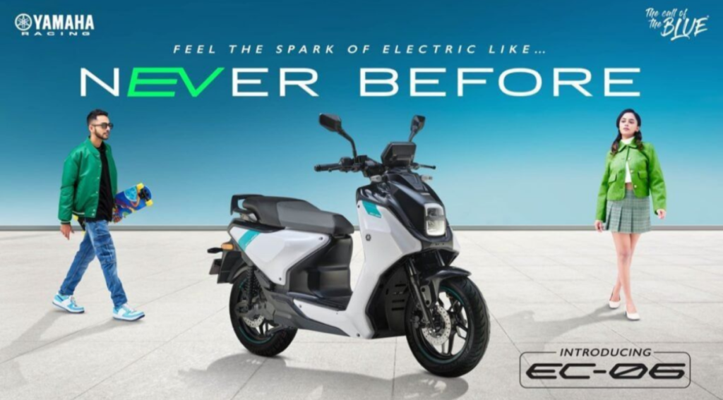Yamaha EC-06 E-Scooter Debuts in India at ₹1.68 Lakh