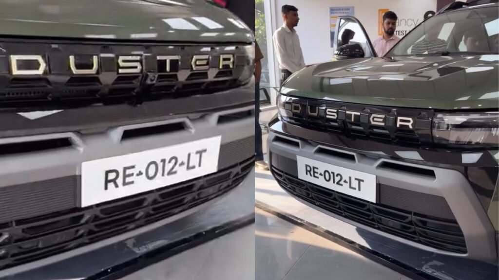 New Renault Duster at showrooms India launch display model front view
