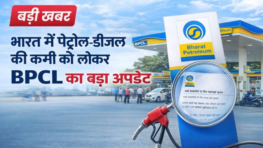BPCL official notice denying petrol and diesel shortage rumors in India