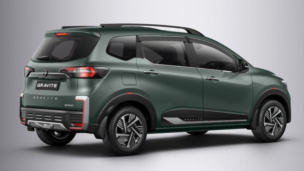 Rear and Side view of Nissan Gravite MPV