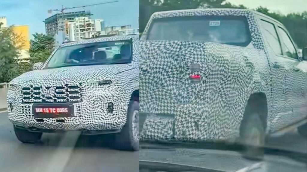Mahindra Scorpio-N Pickup Truck production model spotted during testing