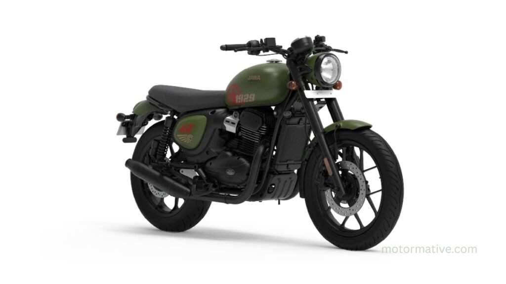 Jawa 42 All Stars motorcycle showing its distinctive design and styling