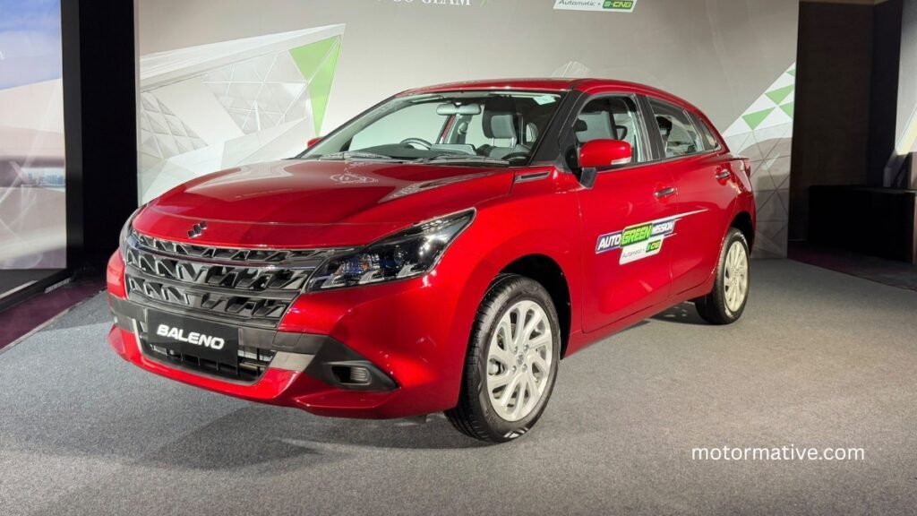 Maruti Baleno CNG AMT front profile with its new automatic transmission option