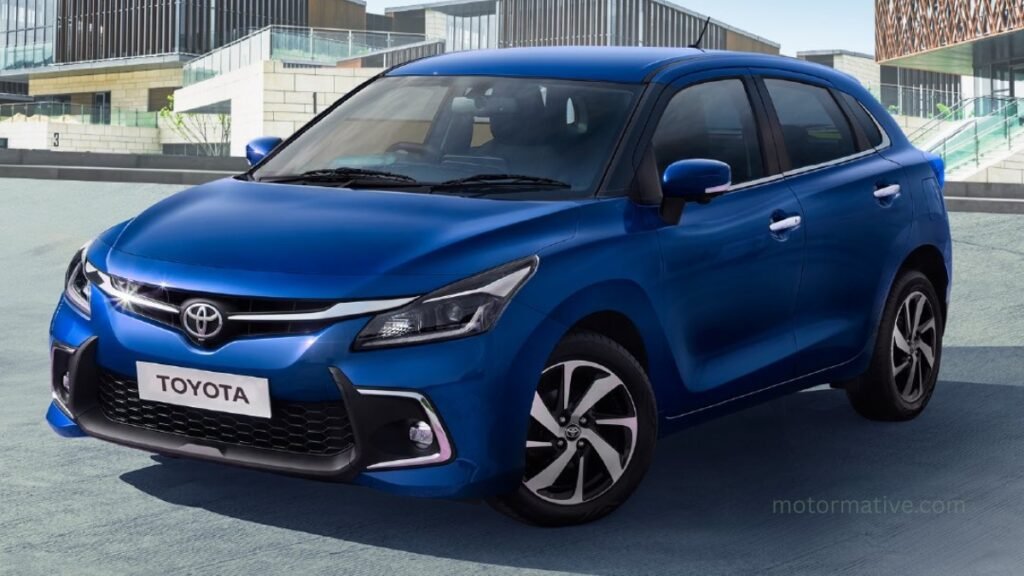 Toyota Glanza Facelift showing updated front design and grille