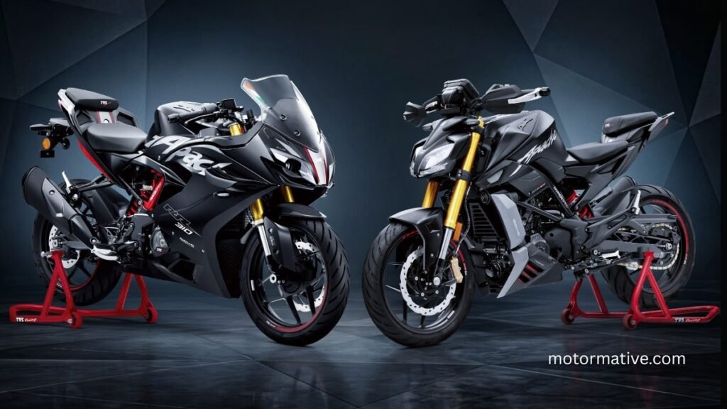 TVS Apache RTR 310 and RR 310 Black Diamond Edition motorcycles