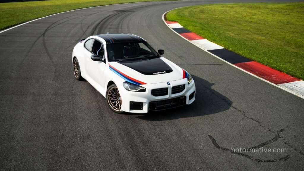 BMW M2 xDrive Turbo Edition in Alpine White with BMW Motorsport stripes